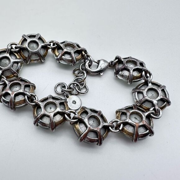 Stella & Dot Amelie Crystal Bracelet Chain rocker chic sophisticated  silver - Picture 5 of 5